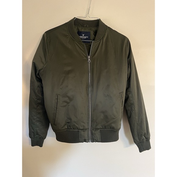 American Eagle By Payless Jackets & Blazers - American Eagle AE Olive Green Bomber Jacket Coat Size M Women's